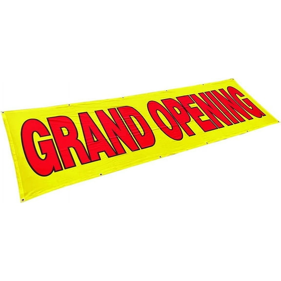 4 Less 3x10 Ft GRAND OPENING Banner Sign Polyester Fabric yb