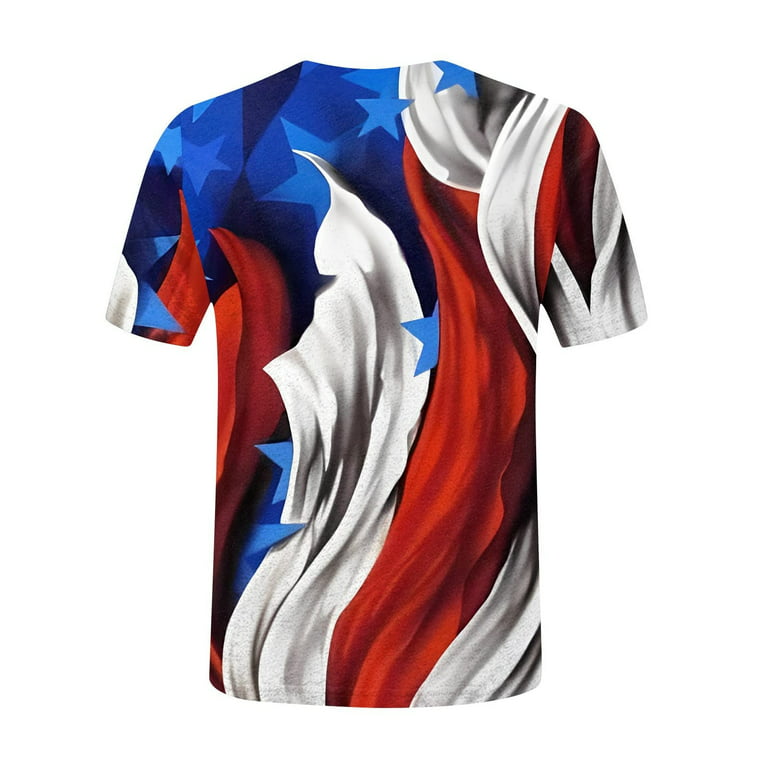 Dagegui Under 15 Plus Size American Flag T Shirt for Women 4th of
