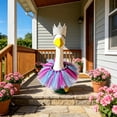 thumbnail image 4 of Btomtd Summer Dress Porch Goose Outfits for 23 Inch Porch Cement Goose Statue, Outdoor Yard Warm Weather Decor Costume (Purple), 4 of 7
