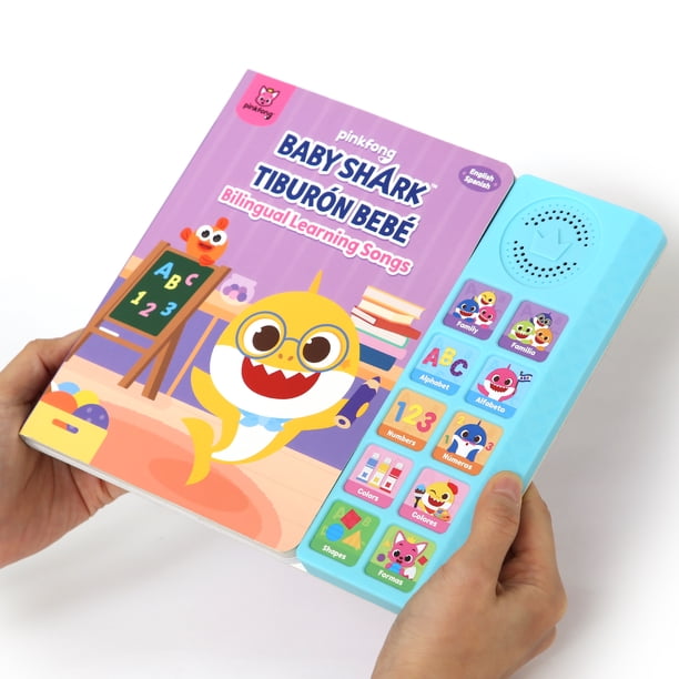 Pinkfong Livre sonore à 10 boutons pour bébé requin, comptines interactives pour enfants, jouets d'apprentissage éducatifs Pinkfong Livre sonore à 10 boutons pour bébé requin, comptines interactives pour enfants, jouets d'apprentissage éducatifs
