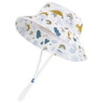 thumbnail image 2 of Gelikeya Toddler Baby Bucket Hat 12-24 Months Fashion Cute Floral Boys Girls Sun Hat Kids UPF 50+ Sun Protective Child Summer Beach Hats Z01-Brown, 2 of 5