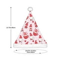 thumbnail image 3 of Fuzoiu Valentine Gnomes Print Santa Hat Christmas Hat for Adults,Santa Hats with Pompom, Unisex Xmas Holiday Hat for Christmas New Year Festive Party Supplies, 3 of 6