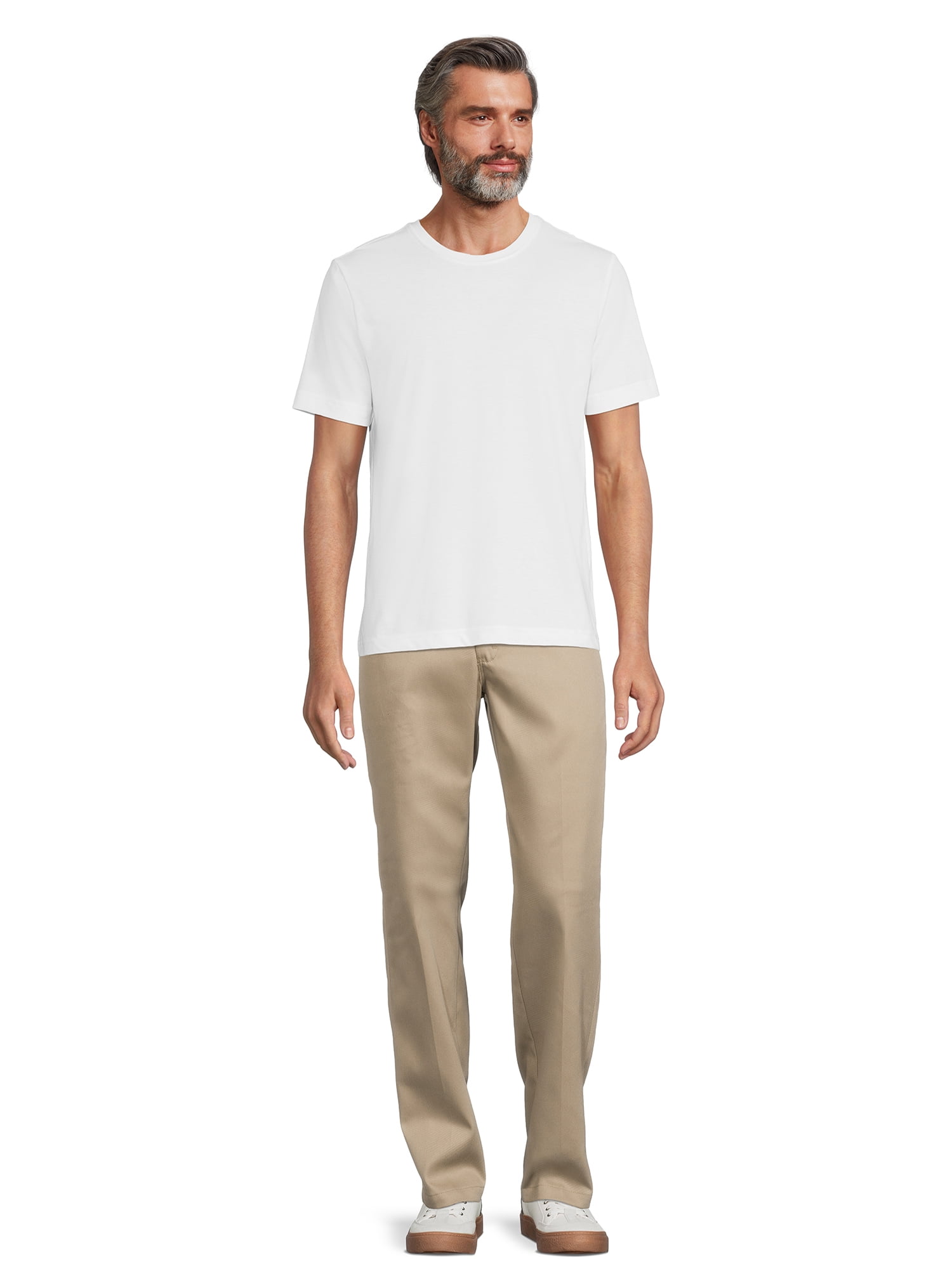 Athletic Works Men's and Big Men's Crew Neck Tee, 2-Pack, Sizes S-4XL