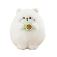 thumbnail image 3 of Lubelski Cat Plush Toy Fat Face Kitten Doll Hold Avocado Plushie Soft Pillow Sofa Ornament Lovely Stuffed Animal Doll Plush Pillow Baby Appease Toy Christmas Gift, 3 of 8