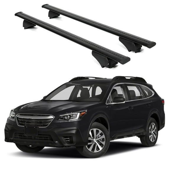ERKUL Roof Rack Cross Bars for Subaru Outback 2020-2025 | Aluminum Crossbars with Anti Theft Lock for Rooftop | Compatible with Raised Rails - Black
