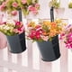 thumbnail image 5 of 10-pack Metal Hanging Flower Pots - for Fence or Balcony - with Detachable Hook, Black, 5 of 5