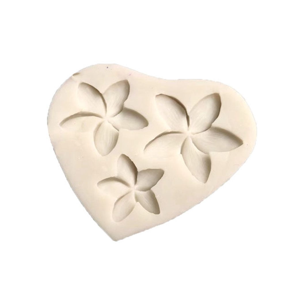 6 Stück Plumeria (Frangipani) Blumen Silikonformen – Rosa, Für Schokolade, Fondant, Seife, Harz, 9,3 X 7,3 Cm