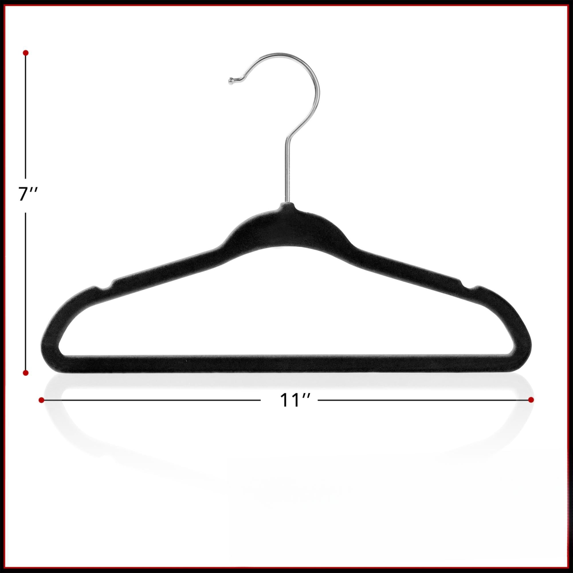 100 Hangers - 11" Size For & Clothes Black