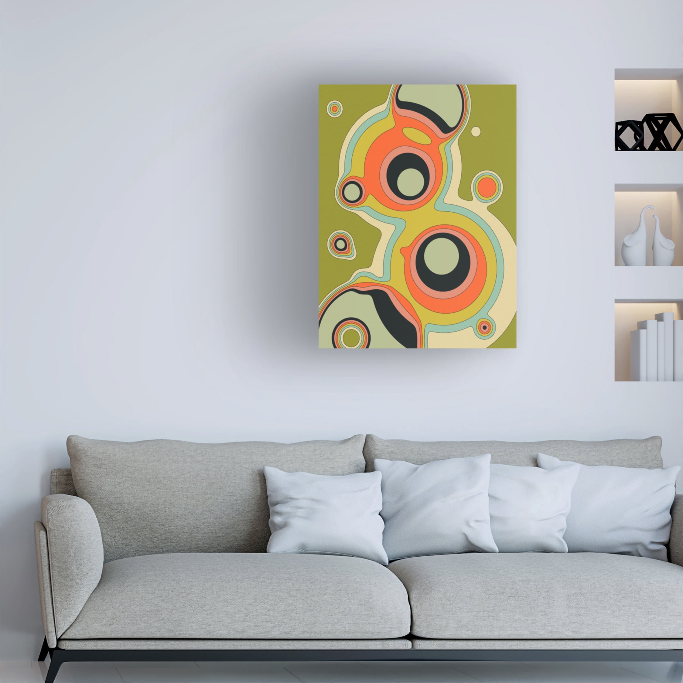 Trademark Fine Art Jazzberry Blue  Fluid Geometrics 1 Canvas Wall Art