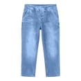 thumbnail image 4 of Yuhangmm Women's Pants Women Casual Capri Jeans Stretch Denim Cropped Pants Mid Rise Everyday Comfortable Summer Style Sky Blue XXXL, 4 of 4