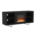 thumbnail image 1 of WE Furniture 58" Simple Modern Fireplace TV Console - Black, 1 of 11