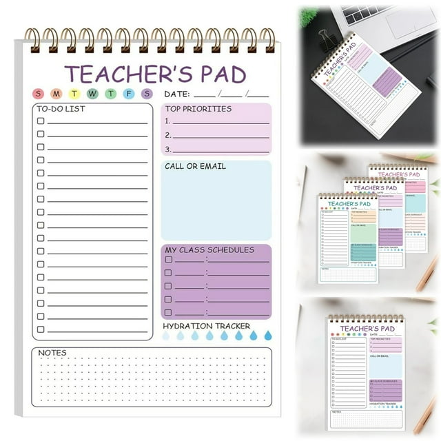AKEGAMN Clearance! Teacher Notepad Teacher To Do List Notepad Checklist Notebook Organizer For Teachers Notes Task Teacher Appreciation PERFECT FOR TEACHER! Consider the teacher notepads as an appre