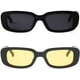 thumbnail image 2 of Gafas de sol rectangulares BUTABY para mujer, gafas de conducción Retro de los años 90, marco cuadrado estrecho de moda Vintage, protección UV400 MFZFUKR WMZL-1666-1, 2 of 6