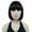 # 4 Dark Brown, variant on Short Bob Wig with Flat Bangs for Lady Women, Straight Synthenic Wigs for Cosplay Daily Party, 8 inch, Chestnut Brown