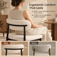 thumbnail image 3 of Bar Stools with Back Sets of 2, LEGAHOME 26"Counter Height Bar Stool, Modern Farmhouse Upholstered Bar Stool Chairs Set of 2 with Curved Back & Black Metal Legs for 34"-39" Kitchen Island, 3 of 7