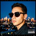 thumbnail image 3 of Round Horn Rim Sunglasses Retro Hipster Vintage Keyhole Bridge / All Black, 3 of 7