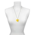 thumbnail image 3 of Delight Jewelry Acrylic 1" Yellow Heart Silvertone Guardian Angel Bar Charm Necklace, 23", 3 of 4
