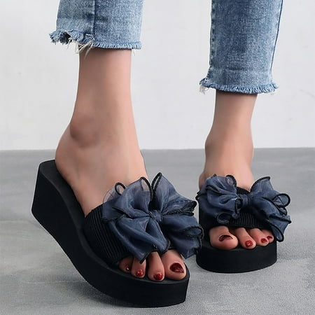 

loopsun Summer Sandals for Womens Womens Sandals Clearance Women s Flat Shoes Ladies Beach Sandals Summer Non-Slip Causal Slippers