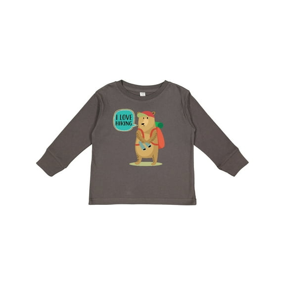 Inktastic Hiker Backpacking I Love Hiking Boys or Girls Long Sleeve Toddler T-Shirt
