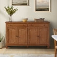 thumbnail image 3 of 58" 2 Drawer Buffet Sideboard 4 Doors Storge Accent Cabinet with Adjustable Shelves Acorn, 3 of 8