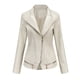 thumbnail image 2 of Puntoco Chaqueta de solapa de piel sintética de manga larga corta sin capucha para mujer Puntoco Puntoco-1, 2 of 5