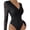 Black, variant on Women Bodysuit Flower Embroidery Lace Elastic Deep V Neck See-through Long Sleeve Solid Color Slim Fit Soft Breathable Spring Playsuit