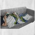 thumbnail image 6 of Colorful Soft Flannel Fleece Throw Blanket, Active Sports Inspired Digital Wave Like Abstract and Ombre Vivid Modern Image, Cozy Plush for Indoor and Outdoor Use, 50" x 60", Multicolor, by Ambesonne, 6 of 6