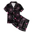 thumbnail image 5 of Enyan Halloween Pajamas Girls Short Sleeve Graphic Pjs Set Kid Toddler Jammies Sleepwear Loungewear Set Halloween Pjs for Girls(8-9 Years), 5 of 5