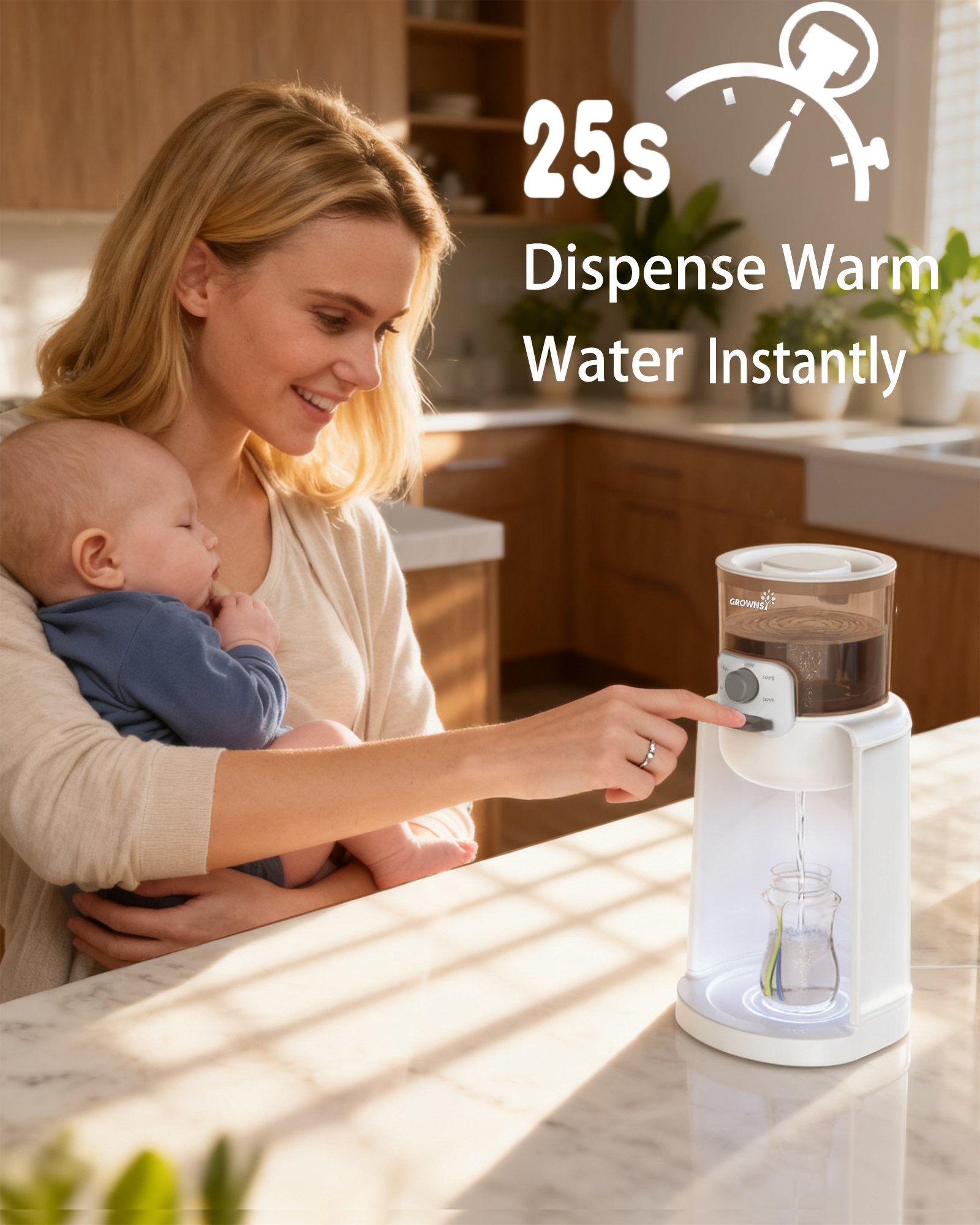 Grownsy Instant Baby Bottle Warmer with Formula Dispenser photo 3