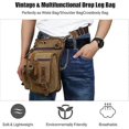 thumbnail image 5 of Canvas Drop Leg Bag Hiking Waist Pack Sling Crossbody Bag Shoulder Backpack Men Chest Bag Women Casual Daypacks for Outdoor, 5 of 5