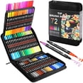 thumbnail image 1 of Set de rotuladores artísticos TOSHARE Double Brush, 72 colores, para niños y adultos, 1 of 8