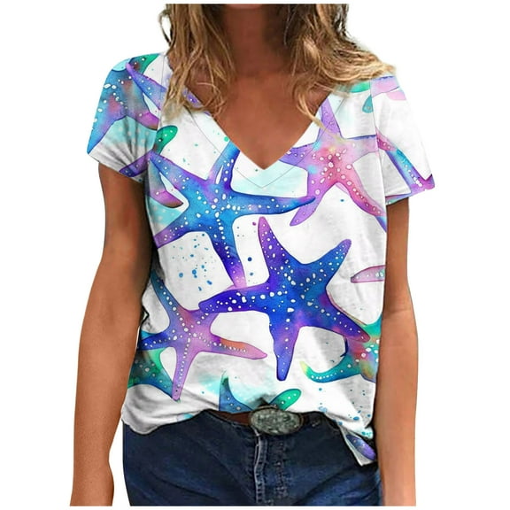 My Orders Lightweight Tops & Blouses Womens Funny T Shirts Under 10 Dollars Summer Graphic Tees for Women 2025 Womens Tunic Tops Dressy Casual Short Sleeve Summer Shirts for Teens Modest