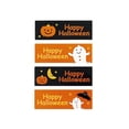 thumbnail image 2 of 40pcs Adhesive Seal Sticker Halloween Elememts Design Square Decorative For Packaging, 2 of 4