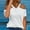 White, variant on Ayolanni Dressy Summer Blouses for Women V-Neck Short Sleeve Solid Off Shoulder T-Shirts Vacation Loose Tees Basic Tops for Women