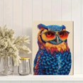 thumbnail image 2 of Qisvanset Glasses Owl Canvas Print 12x16 Inch Coffee Shop Art, 2 of 8
