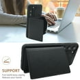 thumbnail image 5 of Allytech Detachable Magnetic Wallet Case for Samsung Galaxy S23, 2 in 1 Slim Thin Wallet Case with Credit Card Slots, Shockproof Premium PU Leather Kickstand Cover Case - Black, 5 of 11