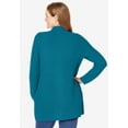 thumbnail image 3 of Woman Within Women's Plus Size Zip Front Shaker Cardigan, 3 of 6