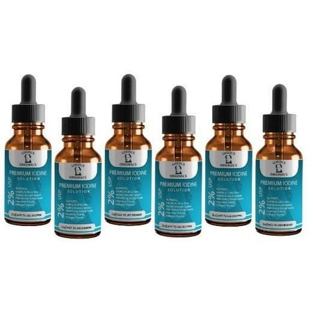2% Lugols Iodine Solution Drops Thyroid Support Supplement 2oz