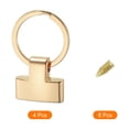 thumbnail image 3 of 4Pack 22mm/ 0.87" Key Fob Hardware with Keychain Ring Purse Bag Hardware 25mm O Ring Light Golden, 3 of 6