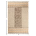 thumbnail image 3 of Casavani Block Printed Beige Rug For Living Room 10'x18' Geometric Cotton Area Rugs for Outdoor Patio, 3 of 5