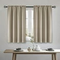 thumbnail image 1 of SIABC-Heidi Linen Curtains for Bedroom & Living Room, 45 Inch Length, 2 Panels Set, Light Filtering, Rod Pocket, Solid, 2 Pcs Each 40" W x 45" L, 1 of 4