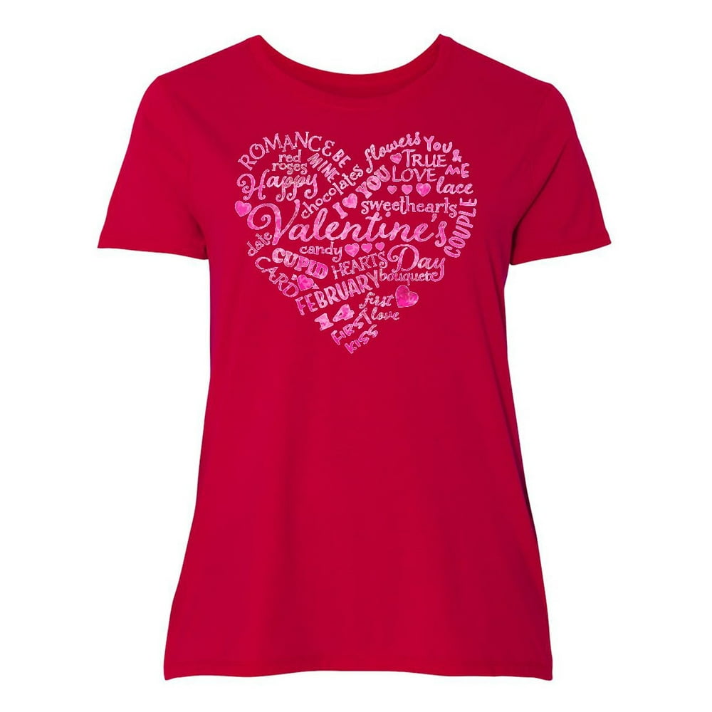 plus size valentine t shirt