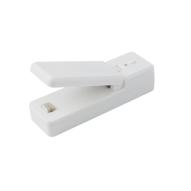 Sellador de Vacío Mini Sellador de Bolsa Usb Portátil de Carga Máquina de Sellado de Bolsa de Plástico con Imán para Almacenamiento de Alimentos Bolsas de Aperitivos de Cocina de Viajes Blanco Gris