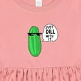 thumbnail image 4 of Inktastic Just Dill with It Chill Dill Pickle in Sunglasses Girls Baby Dress, 4 of 5