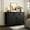 Oak Black, variant on 7-Drawer Wooden Dresser – 47" Long Modern Storage Cabinet with Deep Drawers and Vintage Handles for Living Room or Hallway