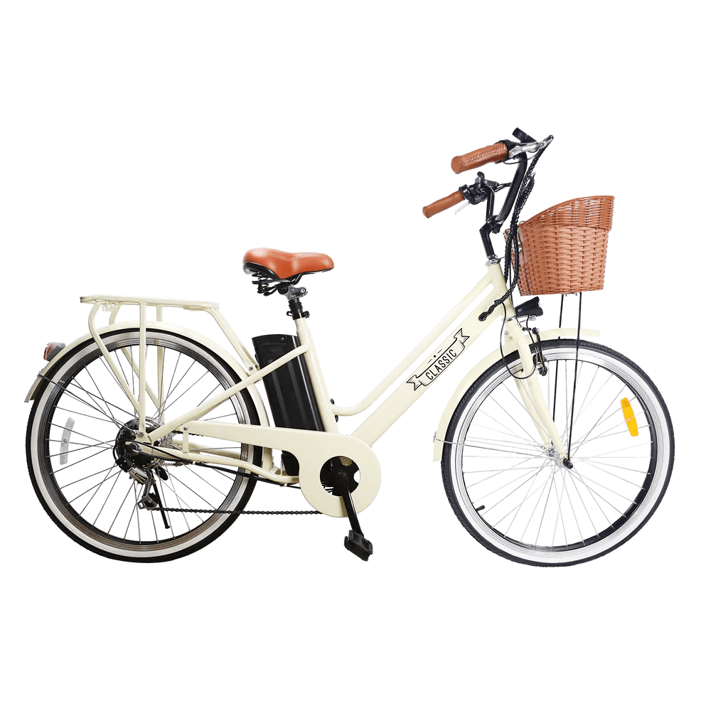 nakto 26 city electric bicycle Camel Cruiser Men's Bike 26" E-bikes for All Electric Bikes For All The electric bike has front and rear brakes and a six Nakto 26in CLASSIC Traditional White