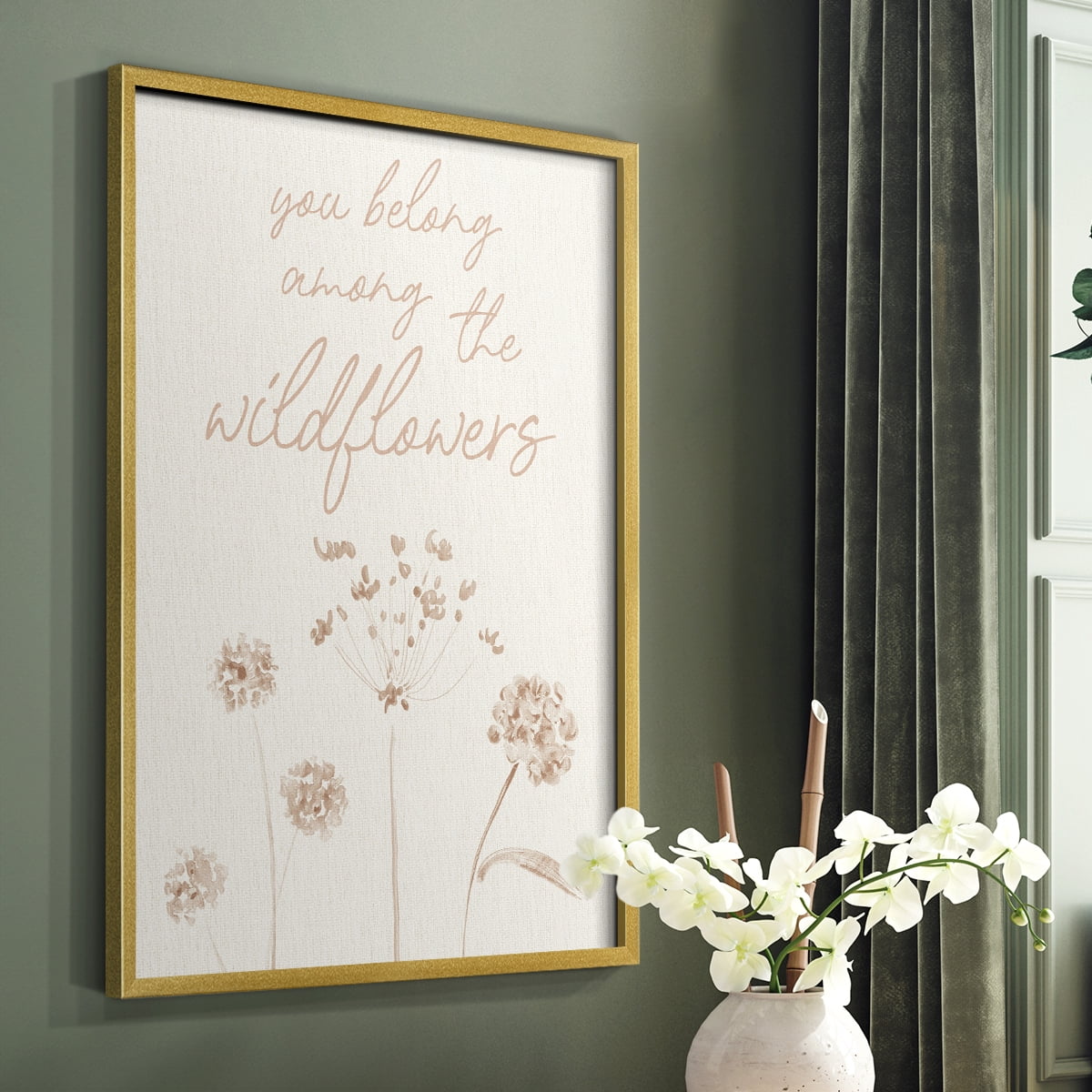 Wildflowers Framed Print - Solid Wood in Single Picture Frame Solid Wood 2 Framed Print