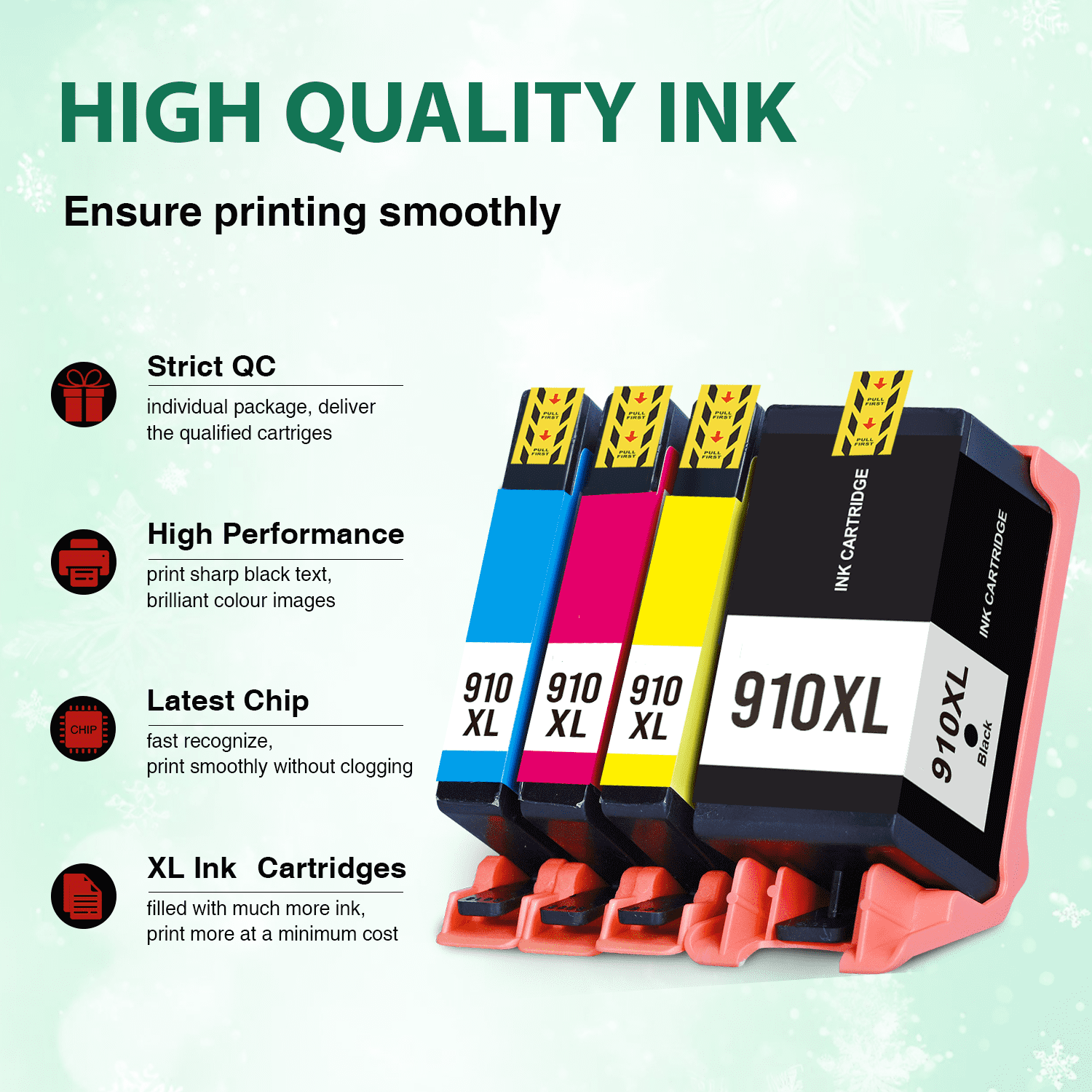 910 Ink Cartridges Compatible for HP 910XL Combo Pack for OfficeJet 8035e 8035 8025e 8025 8015e 8034e Printer (4-Pack)