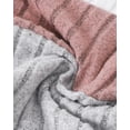 thumbnail image 6 of 3 Months Baby Girls Clothes 6 Months Girls 4PCS Fall Winter Outfits Set Newborn Girls Long Sleeve Color-blocked Top Pants Set with Headband Hat Pink, 6 of 6