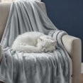 thumbnail image 4 of Beddora Fleece Throw Blanket Lightweight Plush Fuzzy Cozy Soft Gray Blanket for Couch Sofa and Bed 50x60 inches, 4 of 9